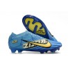 Crampon Nike Zoom Mercurial Vapor XV Elite FG X Mbappe Bleu Baltique Blanc