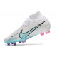 Nike Air Zoom Mercurial Superfly 9 Elite FG Blanc Bleu Baltique Rose Indigo Brume