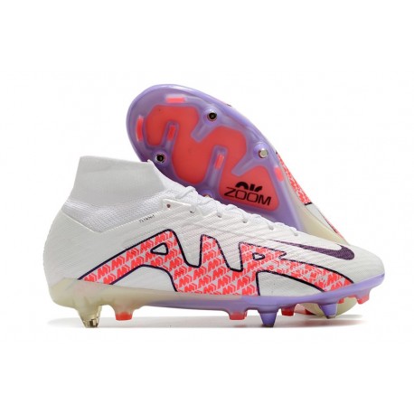 Nike Crampon Mercurial Superfly IX Elite SG Blanc Noir Rouge