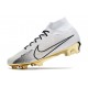 Crampons Nike Air Zoom Mercurial Superfly IX Elite FG Blanc Or