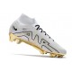 Crampons Nike Air Zoom Mercurial Superfly IX Elite FG Blanc Or