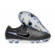 Nike Tiempo Legend 10 Elite FG Crampon Noir Chrome Hyper Royal
