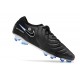 Nike Tiempo Legend 10 Elite FG Crampon Noir Chrome Hyper Royal