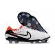 Nike Tiempo Legend 10 Elite FG Crampon Blanc Noir Pourpre