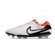 Nike Tiempo Legend 10 Elite FG Crampon Blanc Noir Pourpre