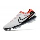 Nike Tiempo Legend 10 Elite FG Crampon Blanc Noir Pourpre